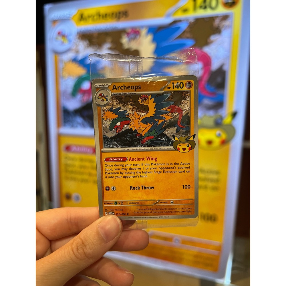 Pokemon Archeops 051/086 Chicago Field Museum Sealed Promo Card